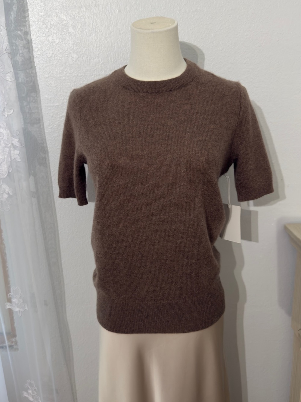 Nordstrom Men's Short-Sleeve Crewneck Sweater in Brown